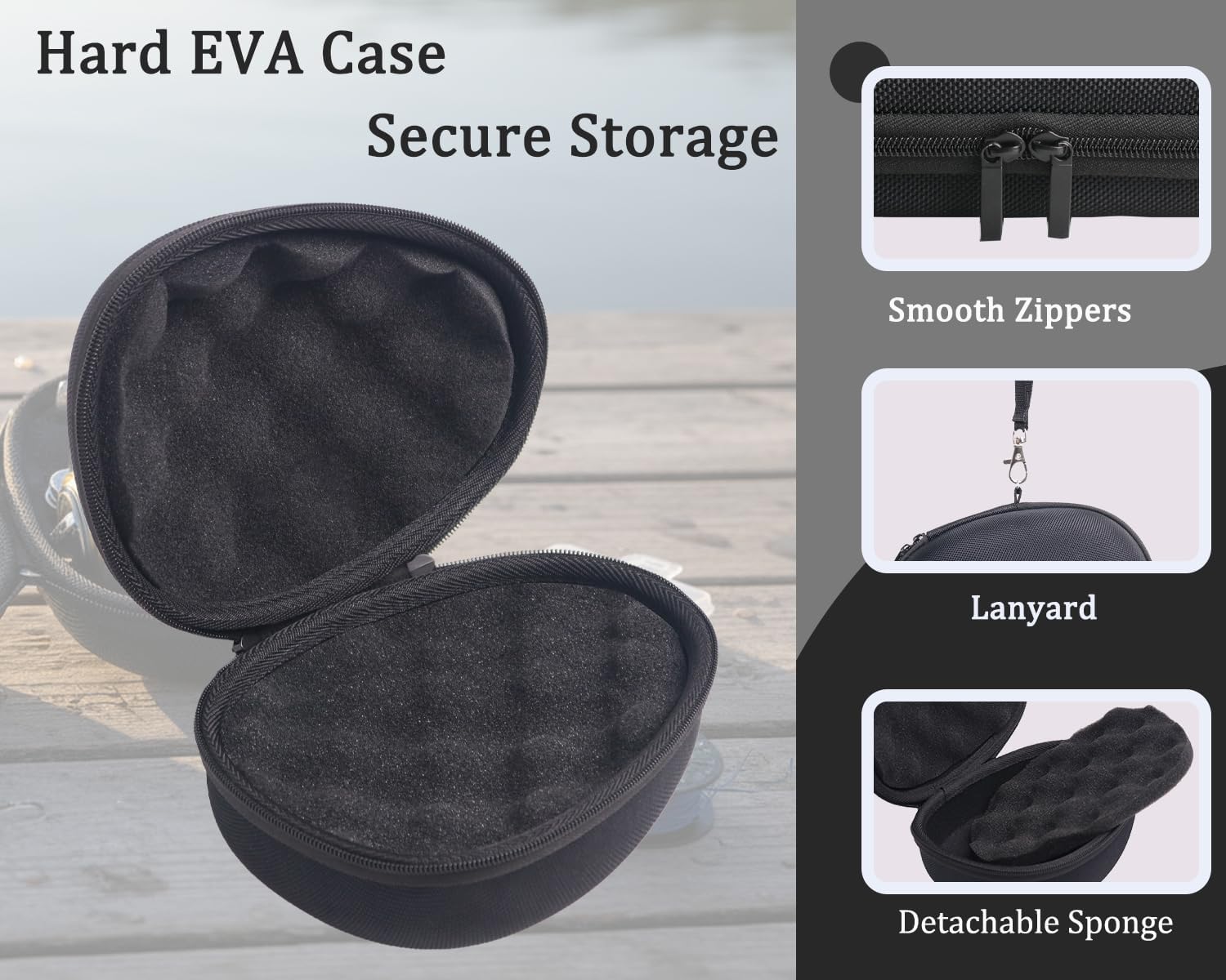 Hard Protective Travel Case Compatible with Baitcasting/Bater/Giratório/Raft Reel Fishing Accessories Bolsa de armazenamento