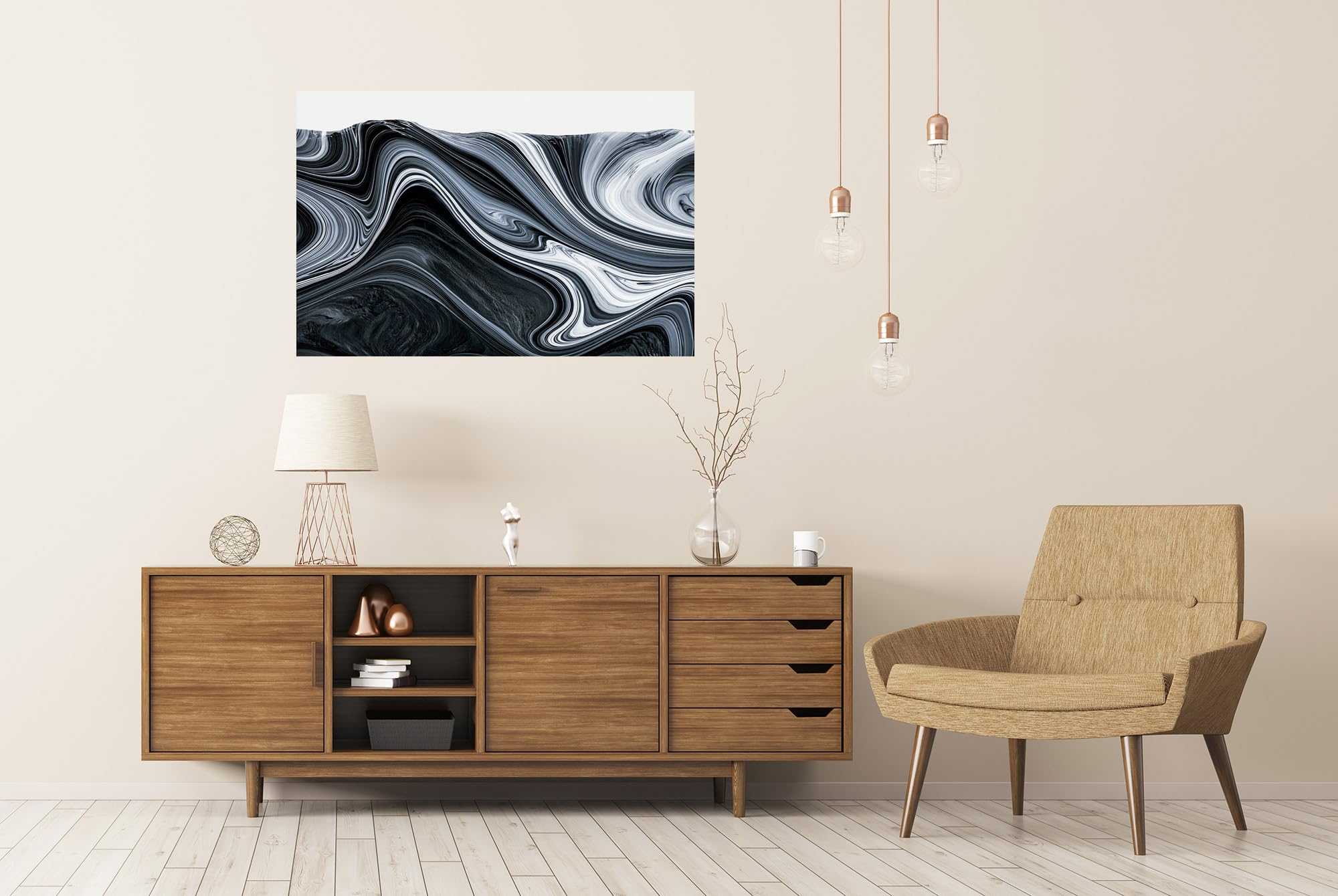 islandburner Póster de primera calidad con aspecto de obsidiana fascinante para salón para amantes del arte, gran formato
