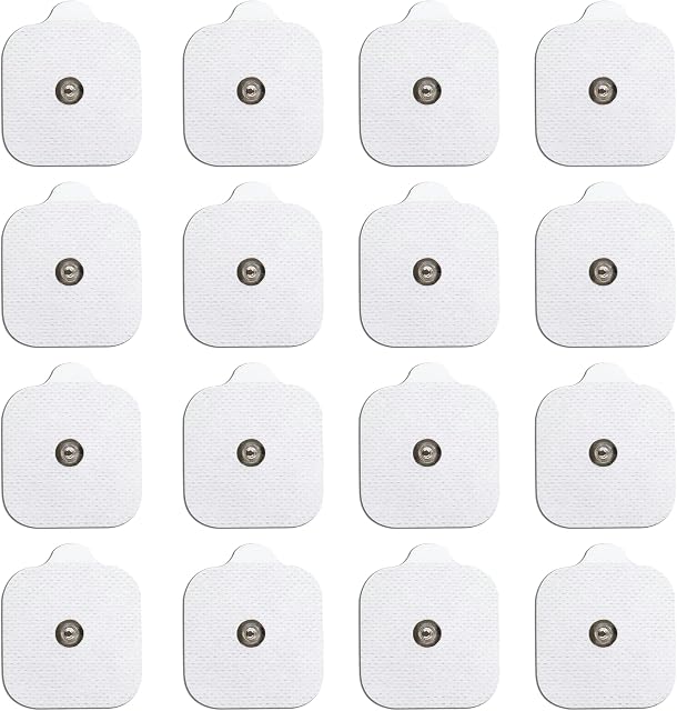 Med-Fit Self-Adhesive Pads - Universal Studded Electrode Pads To Fit Virtually All TENS Machines - Target Small or Large Painful Areas - 16 Pack. Stud Size 3.5mm