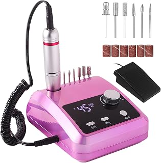 CozyZen Electric Nail Drill Professional: 45000 RPM Nail File Kit Machine with LCD Display, Hand & Foot Control Low Noise for Acrylic, Gel Nails, Manicure & Pedicure - Salon & Home Use (Dazzle)