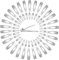 120-Pack Stainless Steel Nail Clippers - Flat Edge Fingernail & Toenail Trimmers, Portable Bulk Set for Manicure Pedicure Care Packages