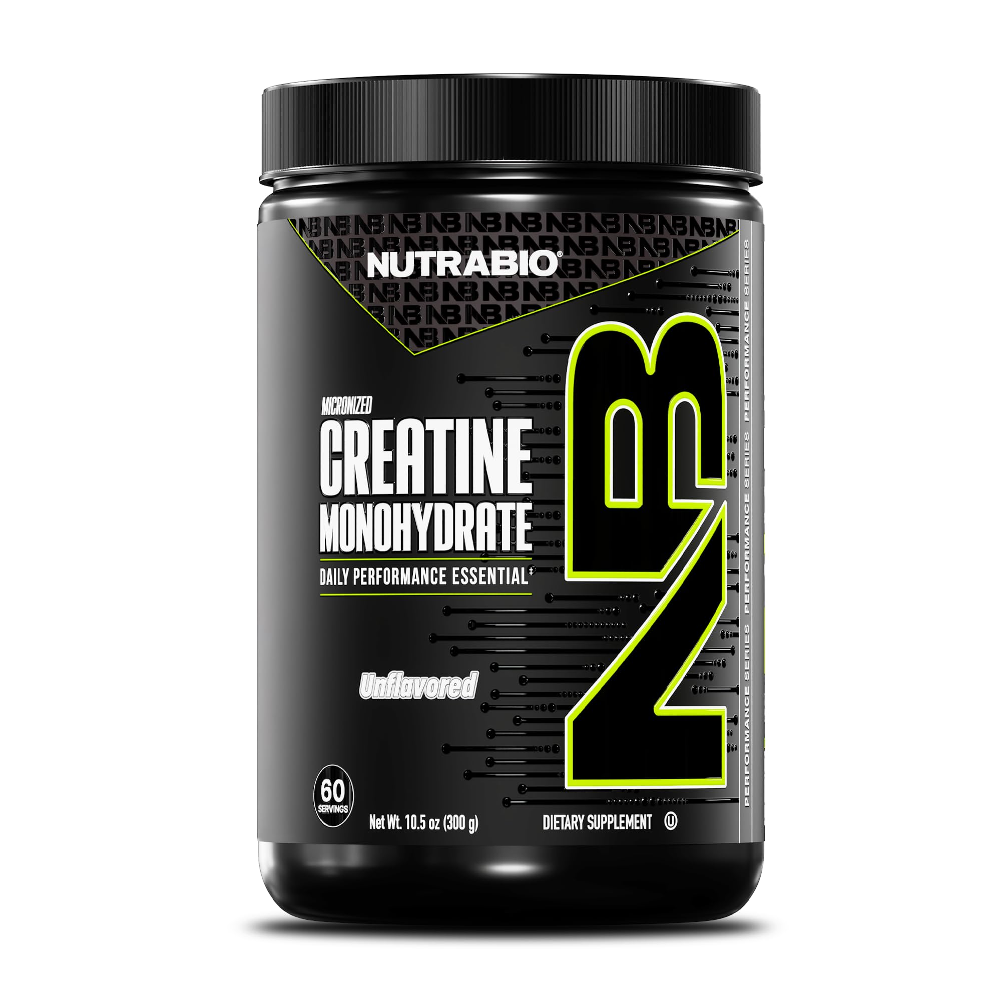 NutraBio Pure Micronized Creatine Monohydrate Powder Supplement, Unflavored, (300 g) - Supports Bulk Muscle Energy, Recovery, and Strength - HPLC Tested Creatine Powder Supplement for Men and Women