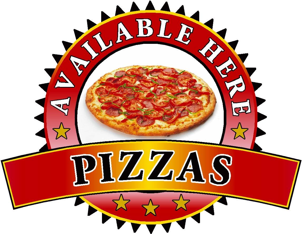 Pizza Sold Here Sticker - Catering Sign Window Cafe Restaurant Ice Cream (Small A5)