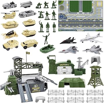 Toy Soldier for Boys - Educational Game Collection, Play Figure Playset | Collectible for Aircraft Play Maps for Toddlers Men Battle Construction Adventure Birthday Christmas Party Holiday