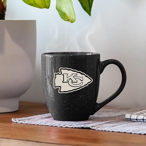 Miniatura 81 de Rico Industries, NFL Football - Taza de café de 16 oz de cerámica moteada, grabada con láser y de color de los equipos de fútbol americano de la NFL