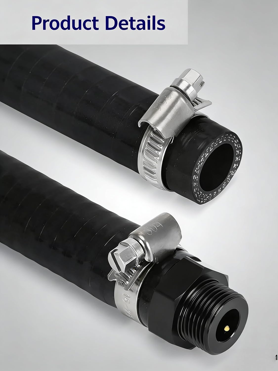 Cylinder 4 Coolant Mod Cooling Hose Kit for WRX STI Forester XT Legacy GT, EJ20 EJ25 Engine, Black Aluminum T-Fitting with Rubber Hose and Clamps, 2002-2020