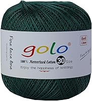Vista 40 de Golo - Hilo de ganchillo tamaño 30, hilo de colores para hacer encaje 310