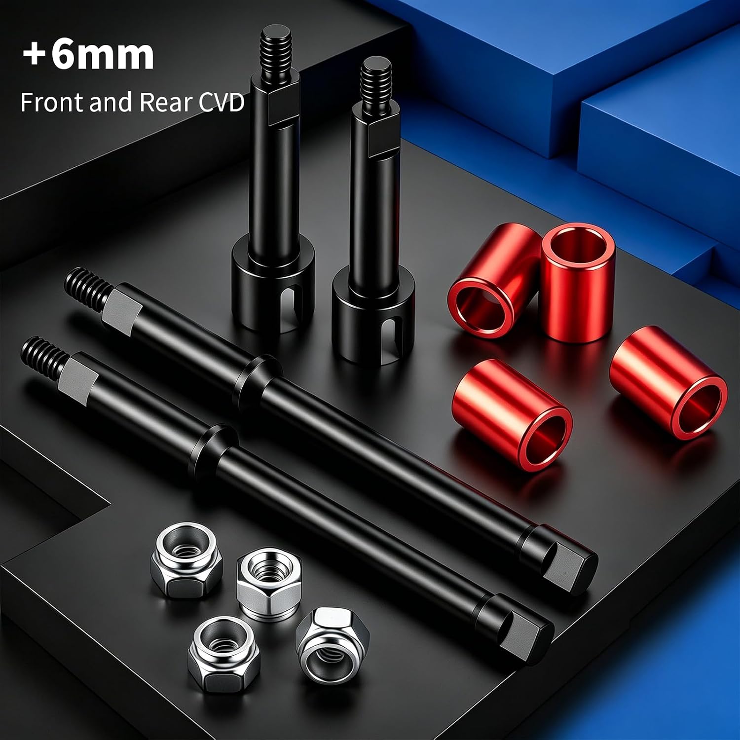 Front & Rear CVD Driveshafts for SCX30,+6MM Extended Drive Shafts
