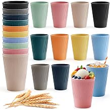 Set of 12 plastic cups unbreakable camping cups plastic cups reusable perfect as drinking cups for parties camping BPA-free for coffee soft drinks juices tea water