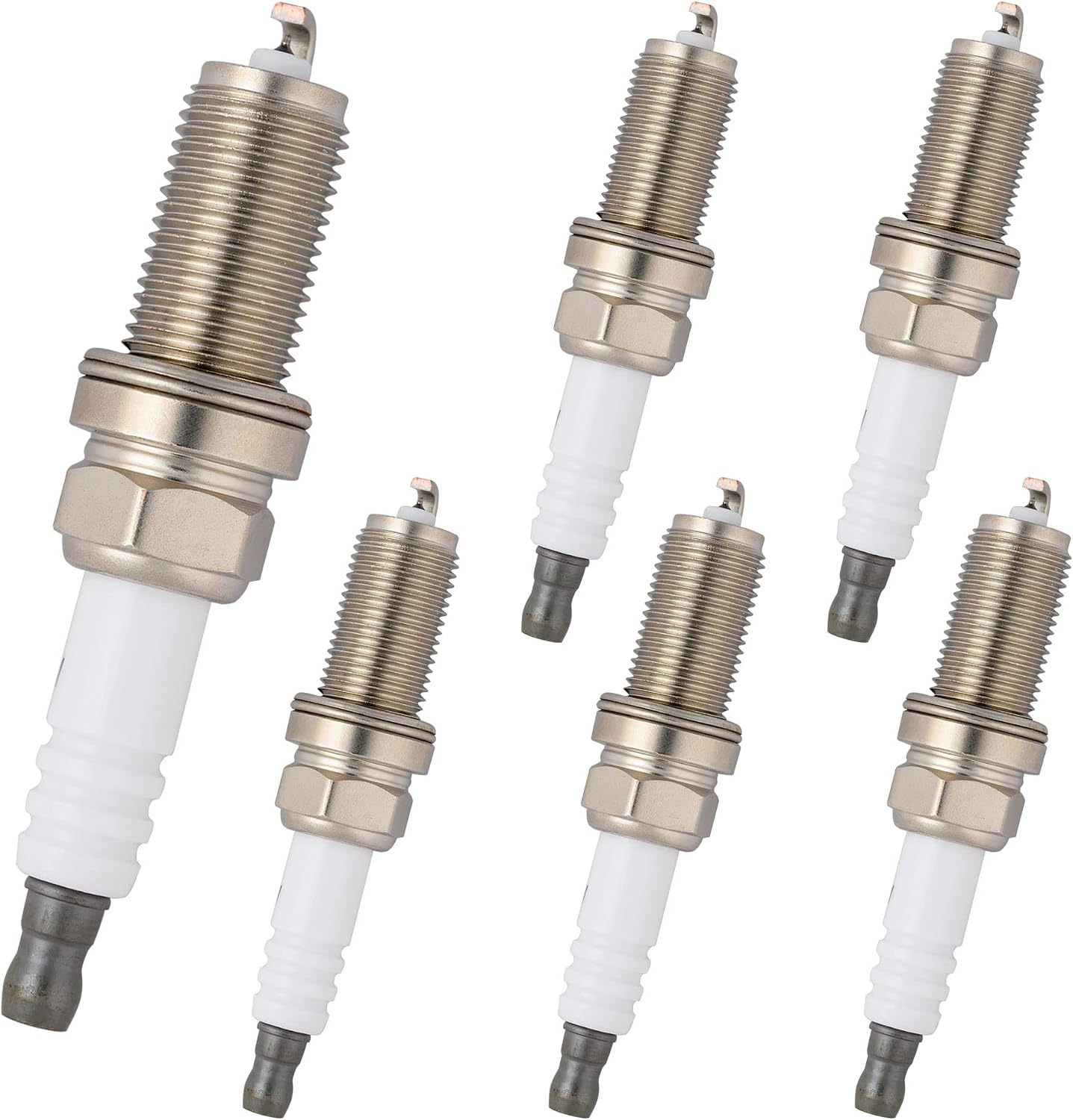 Automotive Replacement Spark Plugs 6 PCS 90919-01191 Compatible with 2005-2021 4Runner FJ Cruiser Land Cruiser Sequoia Tacoma Tundra Lexus GX460 LX570