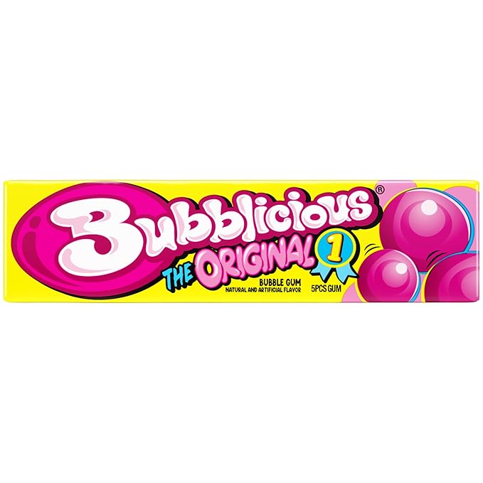 Chicle Bubblicious Bubblegum, 18 Paquetes de 5 Piezas (90 Piezas Totales) miniatura 5