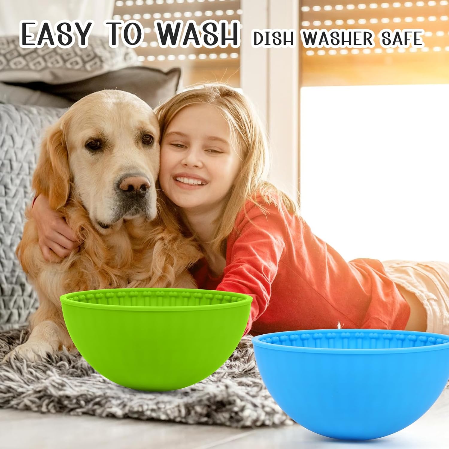 4 Pcs Dog Lick Bowl Dog Enrichment Lick Bowls Wobble Silicone Dog Slow Feeder Bowl Lick Mat Interactive Toy Enrichment Feeder for Cat Pet Oral Health for Boredom Anxiety Relief, Calming, 4 Colors