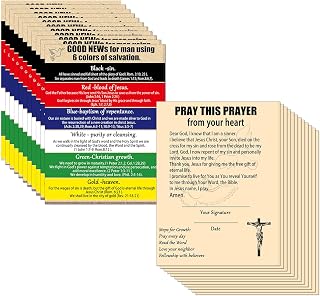 200PCS Gospel Tract Card Salvation Cards Pocket Holy Postcard Prayer Verse Greeting Cards Inspirational Bible Verses Bookmark for Christian Evangelism Gift (Plan of Salvation)