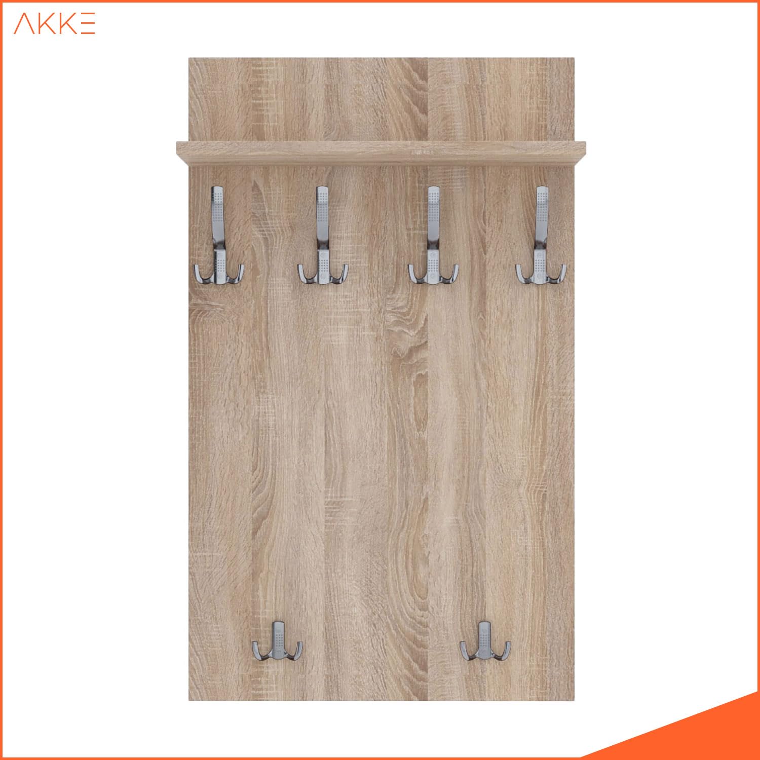 AKKE Maxi Appendiabiti Ingresso Moderno da Parete Muro Guardaroba 120cm x 60cm Sonoma/Chr.