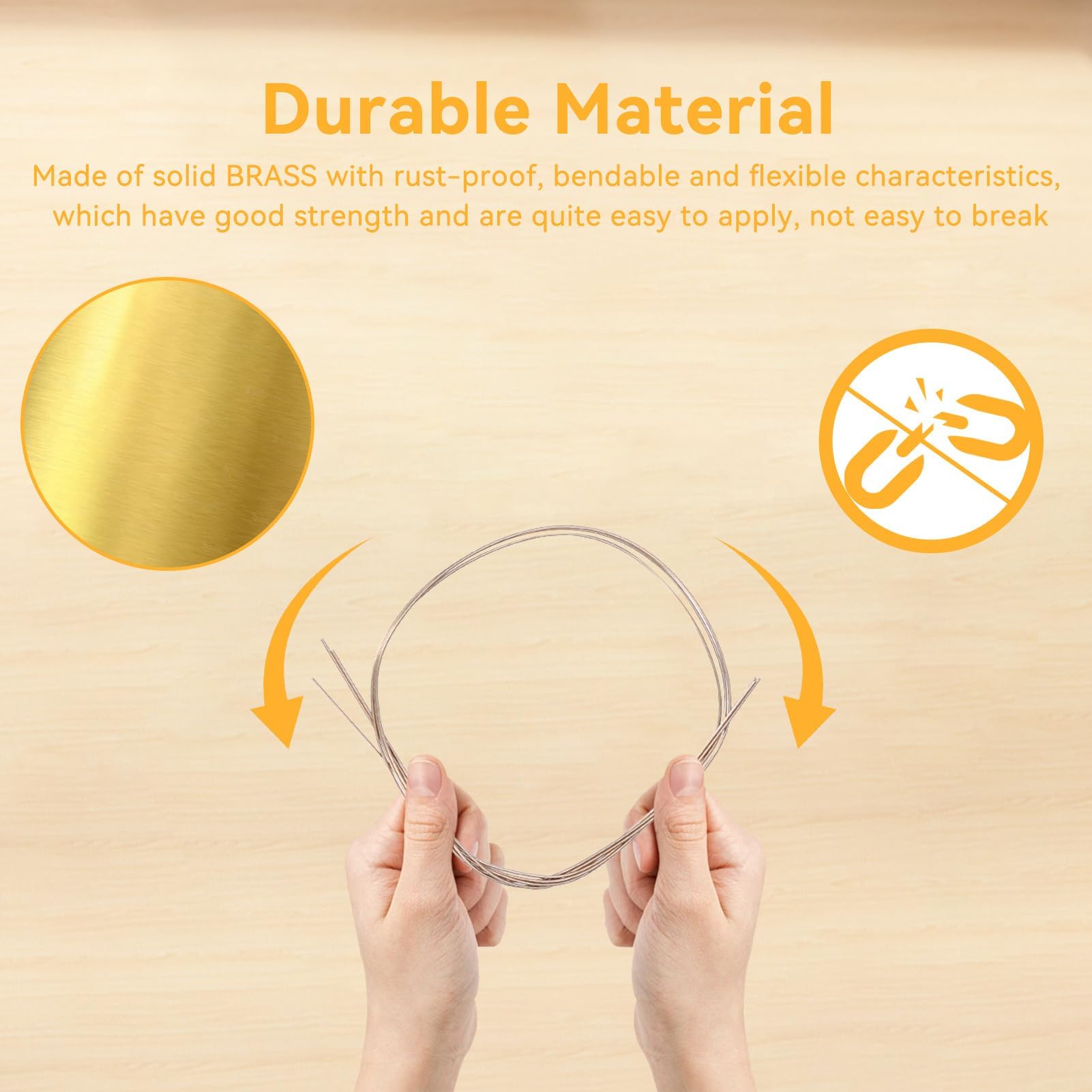 Jewelry Beading Wire, Jewelry Making Craft Wire Metal Soldering Rod with Brass Welding Wires for DIY Earring Jewelry Craft Making