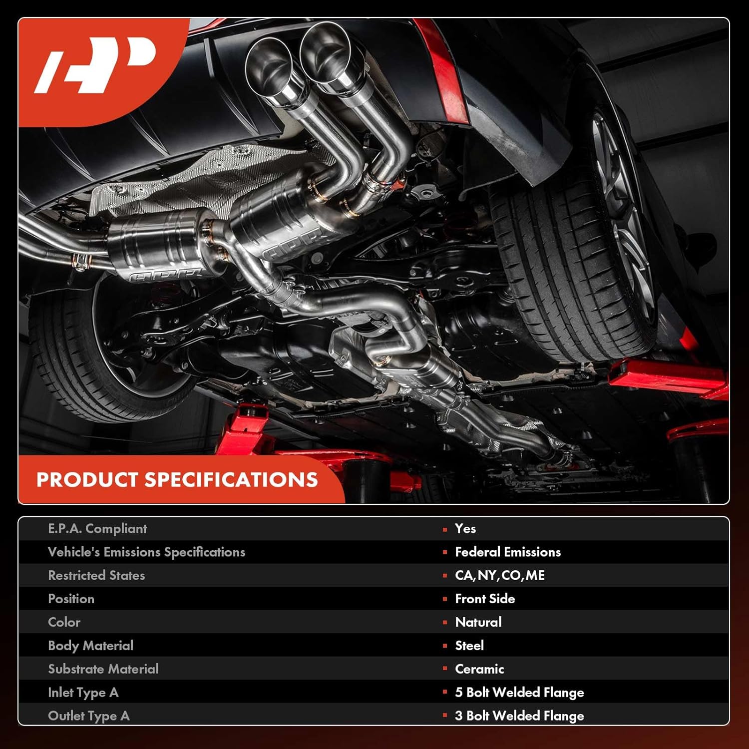 A-Premium Front Catalytic Converter with Gasket Kit Direct-Fit Compatible with Mazda 1999-2003 Protege, 2002-2003 Protege5, 1.6L 1.8L 2.0L, E.P.A. Compliant