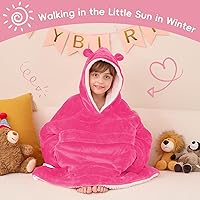 Vista 2 de yescool Manta de vestir con capucha para niños, regalos de cumpleaños para niñas adolescentes, para niños de 8 a 15 años, sudadera de gran
