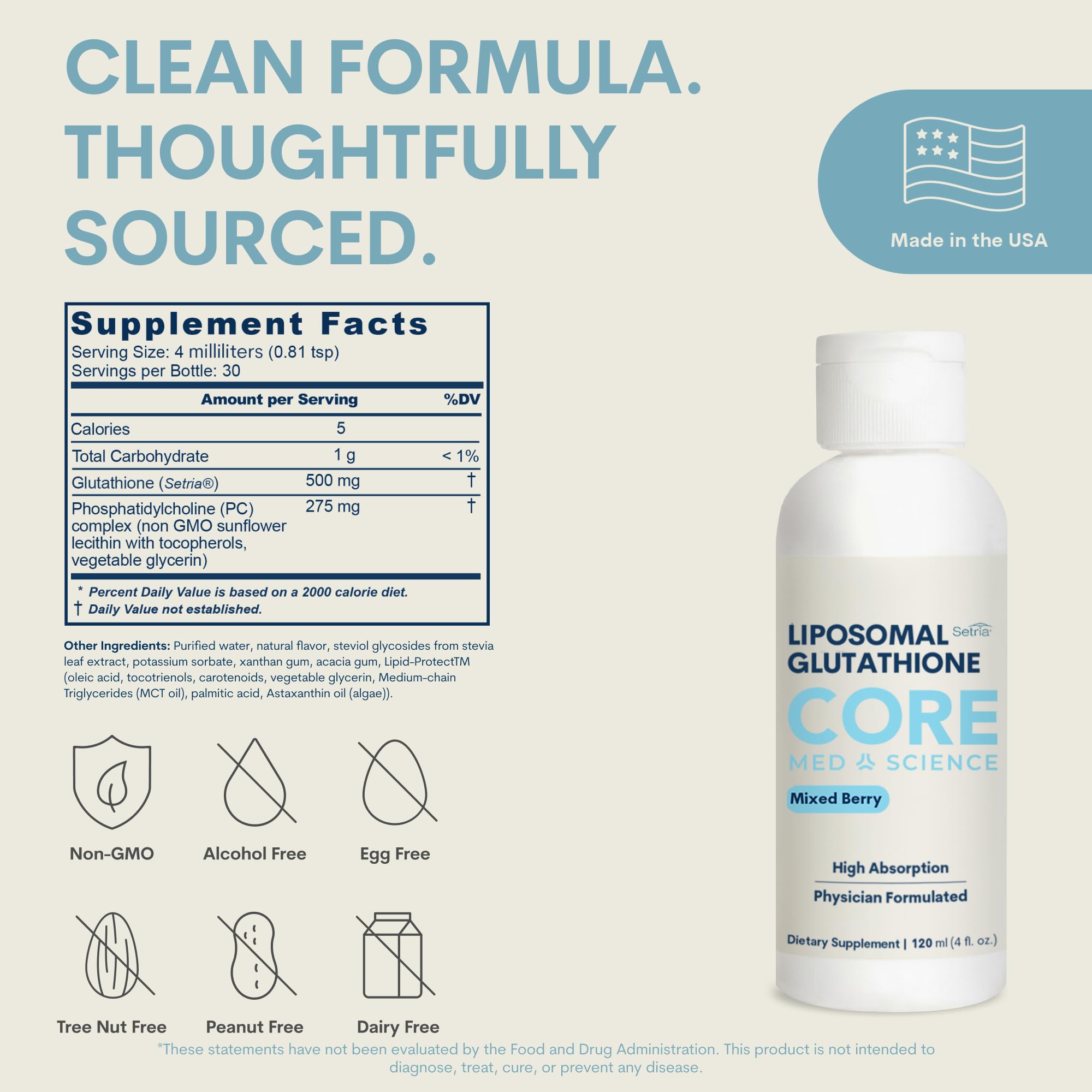 how does glutathione treat alcoholism Core Med Science Liposomal Supplement (500mg, 4 Fl Oz) | High-Absorption Glutathione for Antioxidant & Liver Detox Support with Pure Reduced Setria Peptide Treatments For Injuries Longevity-Regular Size:1000 mcg/ml - 10 ml x 1