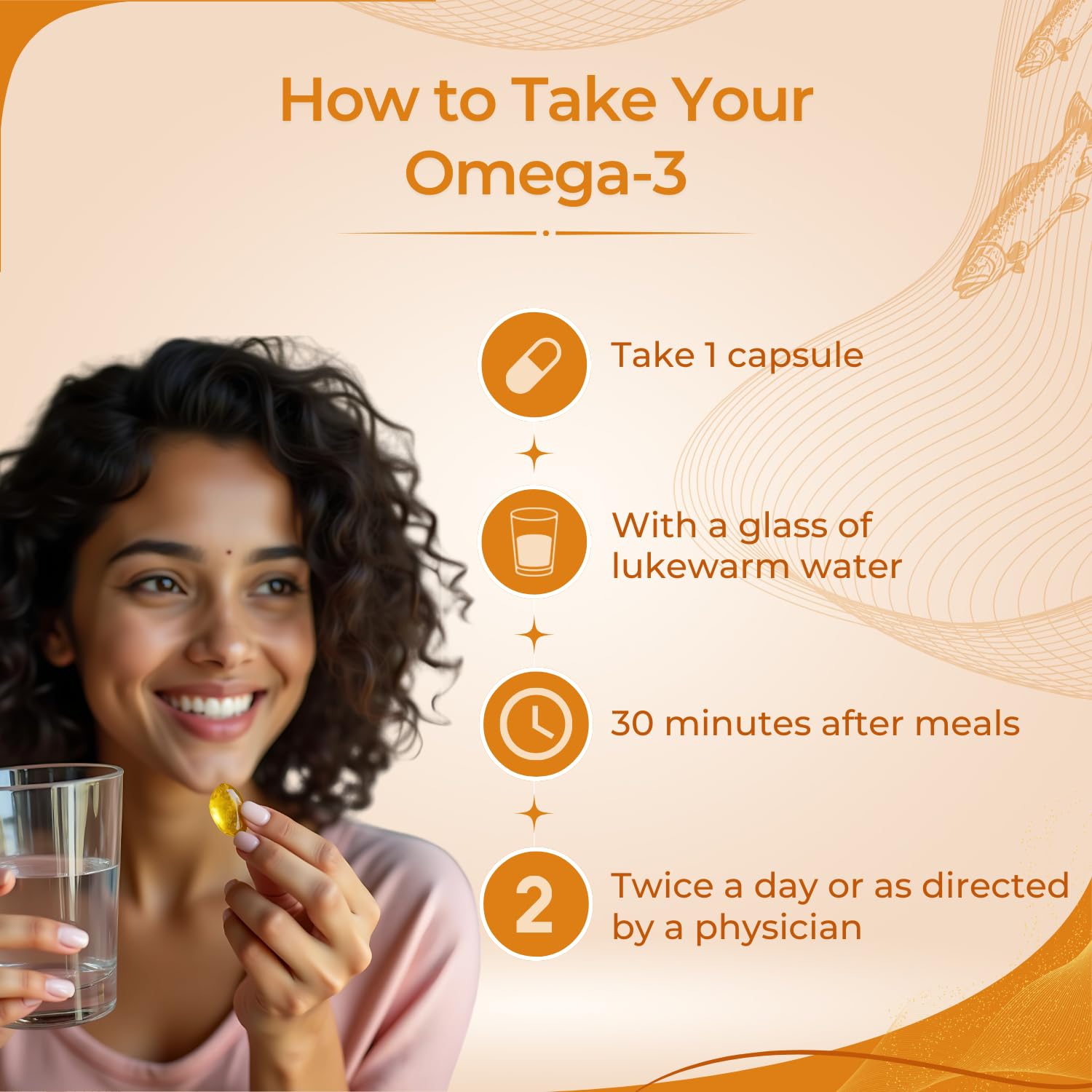 Nirvasa Omega 3 Salmon Fish Oil Softgel Capsules (Triple Strength) for Men & Women | 1250mg Salmon Fish Oil, 560mg EPA & 400mg DHA | No Fishy Burps | Supports Healthy Heart, Brain & Bones - 30 x 1 Cap Nirvasa Omega 3 Salmon Fish Oil Softgel Capsules (Triple Strength) for Men & Women | 1250mg Salmon Fish Oil, 560mg EPA & 400mg DHA | No Fishy Burps | Supports Healthy Heart, Brain & Bones - 30 x 1 Cap