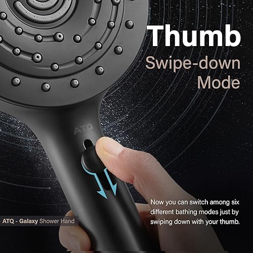Miniatura 2 de Filtered Shower Head 7 Spray Mode Matte Black Shower Head with Filters High Pressure Shower Heads with Handheld Spray Combo Built-in Power Wash Mode