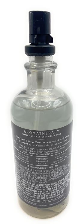 Aromatherapy Black Chamomile Pillow & Body Mist With Vitamin E & Aloe 5.3 Fluid Ounce Spray
