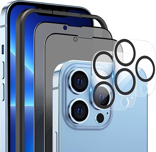 Amazon Com 2 2pack Tensea For Iphone 13 Pro Max Privacy Screen Protector With Camera Lens Protector 6 7 Inch Anti Spy Black Private Tempered Glass Film Protective Camera Cover For 13 Promax Installation Tray