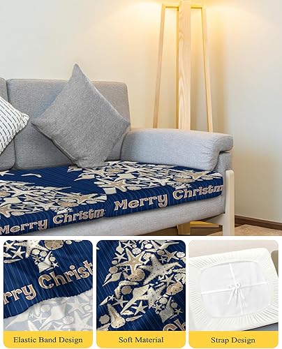 Miniatura 4 de Fundas de cojín para sofá de árbol de Navidad, funda elástica para sofá con parte inferior elástica, funda protectora lavable para sillasofá, fundas