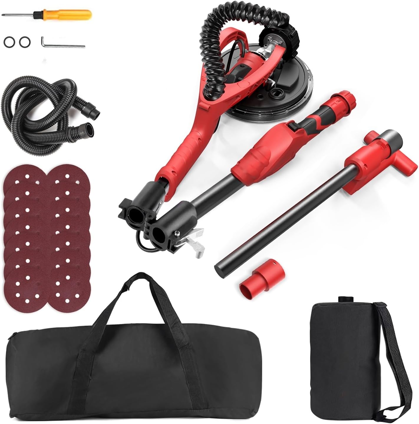 【エレガントで実用的♪】調整速度乾式壁サンダー 710 ワット壁研磨研削 LED ライト壁パテポリッシャーマシンダストボックス 柔軟で便利