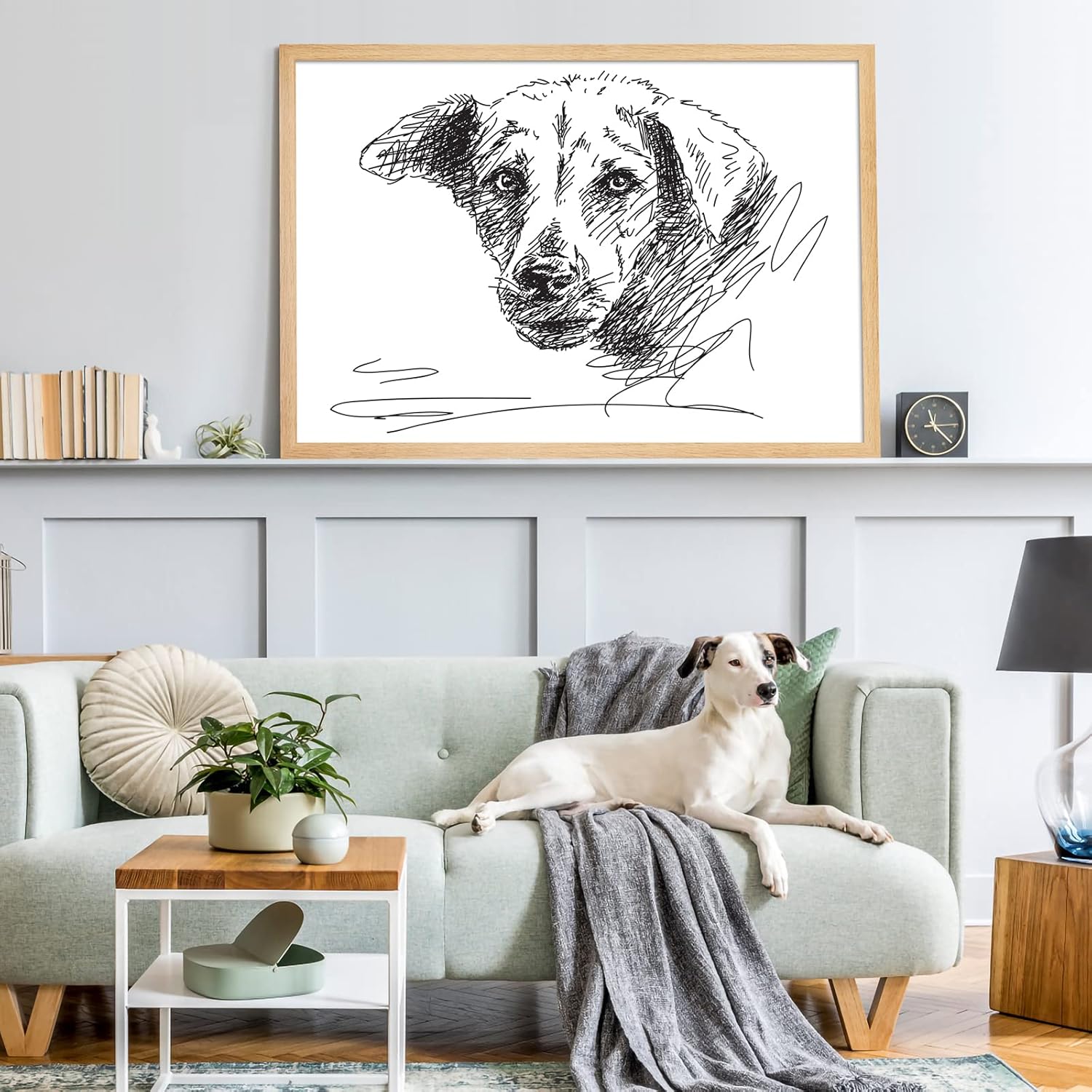 Rustic Oak 24x36 Frame - Single Frame, 24 x 36 Poster Frame for Artwork, Puzzles, Photos and Movie Posters Picture Frames