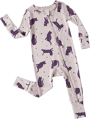 PATPAT Baby Clothes with Premium Soft Wool, Footie Pajama for Baby Boy Girl, Tencel Lyocell Romper Sleeper with 2-Way Zipper
