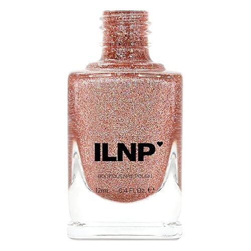 Miniatura 902 de ILNP Madison Ave Esmalte de uñas holográfico metálico rosa antiguo