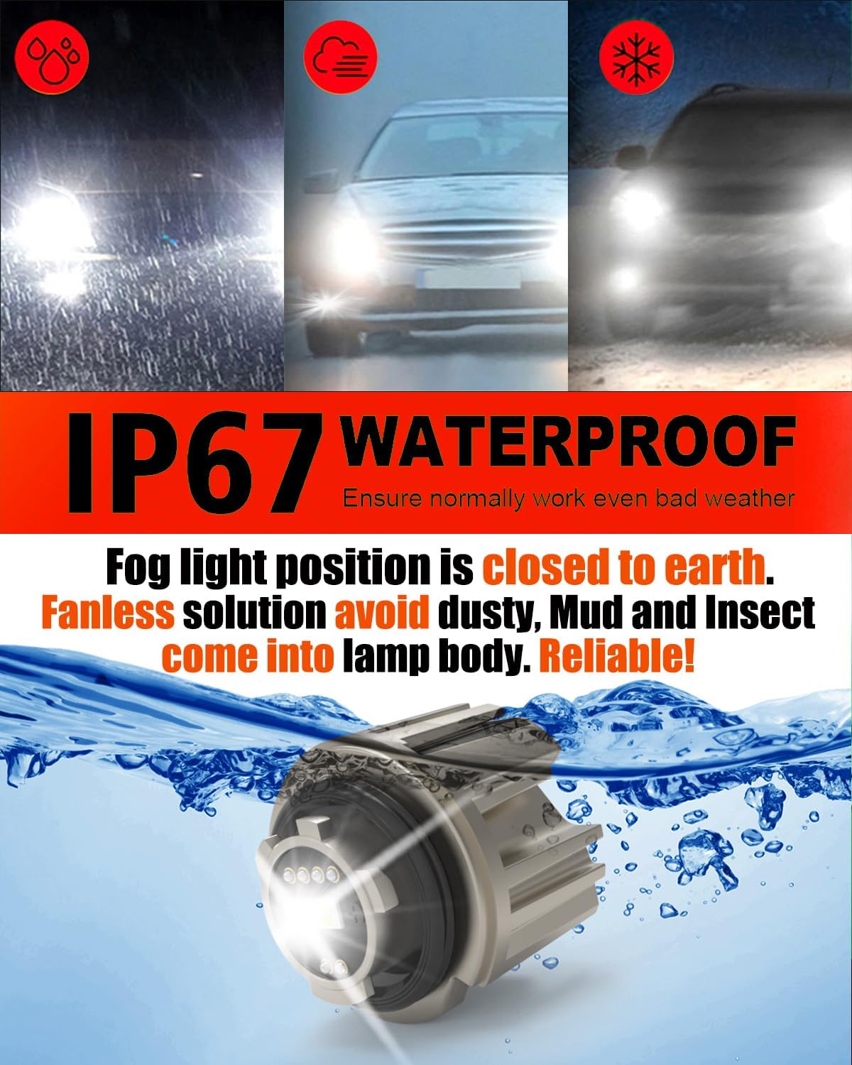 L1B Led Fog light bulbs,Plug and Play,Wireless,TF1 lamp for 2022+Toyo'ta GR Corolla Cross,C-HR Highlander Hybrid,Sienna Hyrid,RAV4,HILUX,Prius Lexus,2023+ Venza,GT86 FR-S,Dual Color(3000K/6000K)