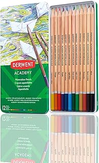 Academy Watercolour Pencils Tin (Set of 12), Blue, Multi