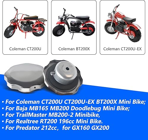 Miniatura 4 de Tapa del depósito de combustible de gas para Coleman CT200U BT200X CT200U-EX para Baja MB165 MB200 Doodlebug Mini Bike para Honda 4HP-13HP Motor
