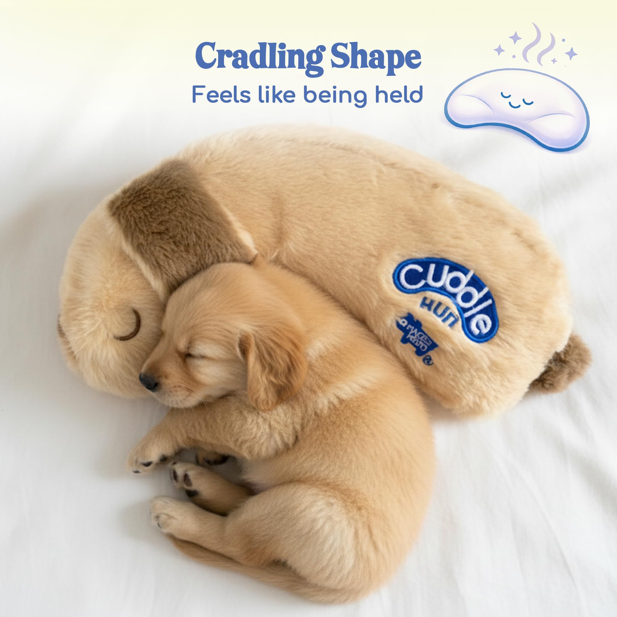 Race&Herd CuddleBun - Juguete para cachorros con latido del corazón, juguete para perros con latido del corazón, juguete imprescindible para separación, alivio de la ansiedad de mascotas, ayuda