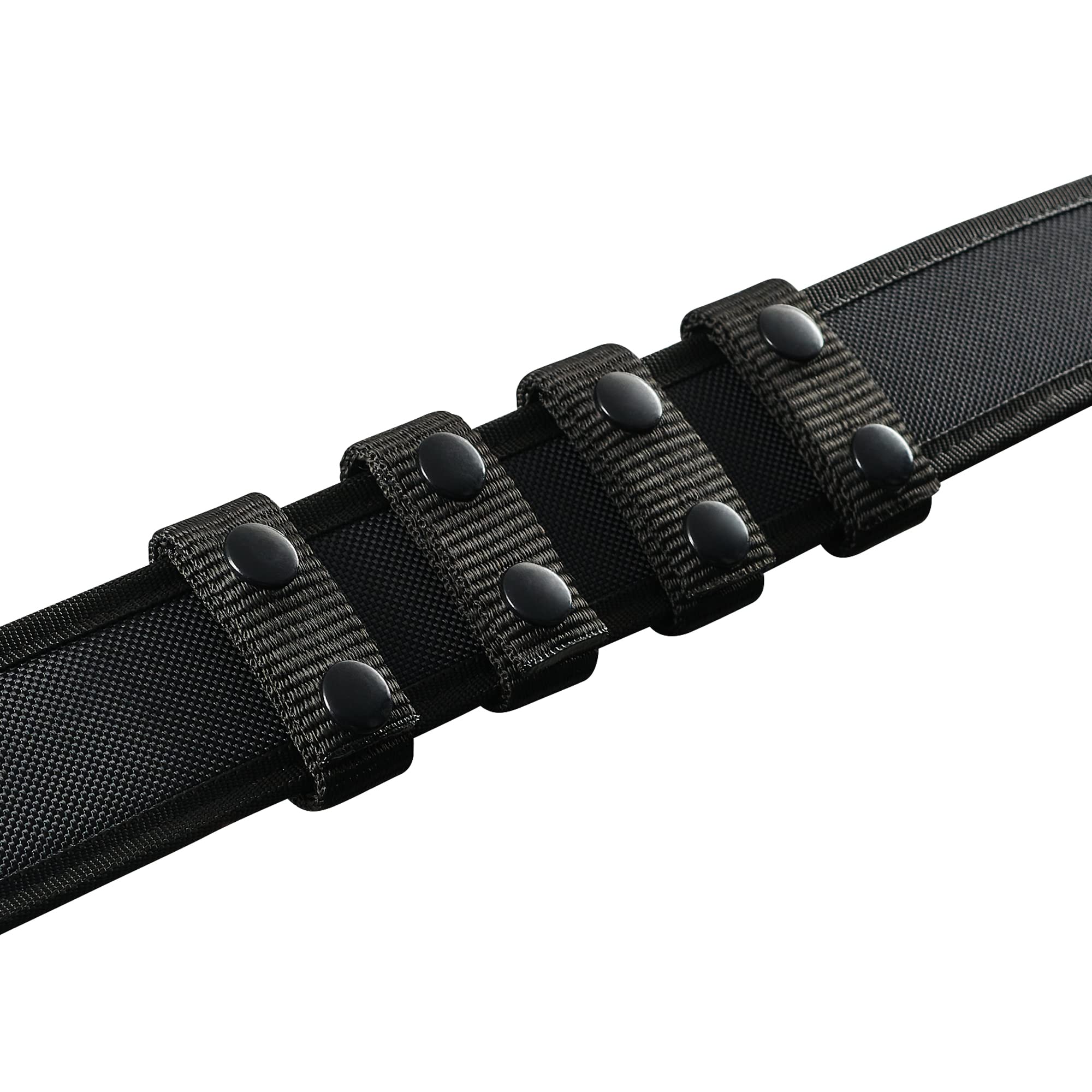 Perfect Fit Shield Wallets 1 Inch Nylon Duty Belt Keepers with Black Snaps for 2 1/4 inch wide belts (Pack of 4) Nylon and black double snap