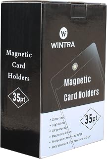 WINTRA 35pt Magnetic Card Holder Cases, Magnet Closure Card Protectors for Standard Trading Cards and Regular Sports Cards (5 Count)