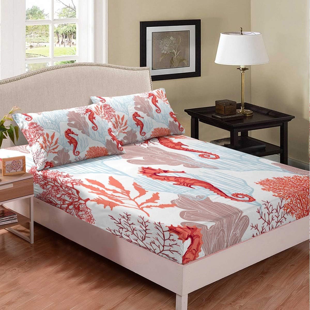 Feelyou Ocean Theme Bed Sheet Set with Seahorse Nigeria Ubuy