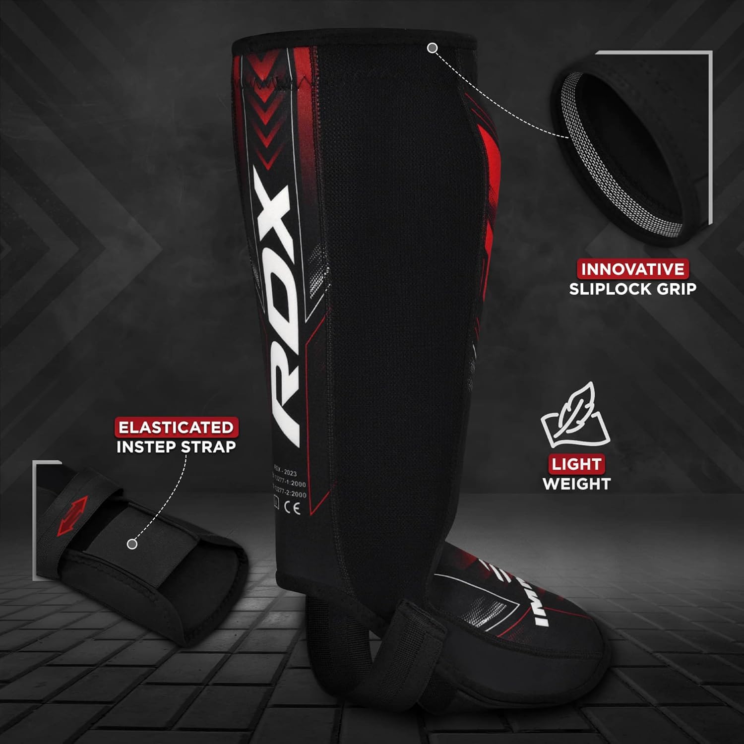 RDX IMMAF Approved Shin Guards, Competition Level Neoprene Shin Pads for Sparring and Grappling, MMA Kickboxing, Professional Shin Insteps Protection, Men Women
