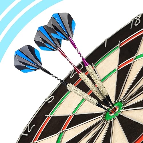 Miniatura 5 de 30 piezas de ejes de dardos para punta de acero media 2BA rosca de aleación de aluminio de 50 mm 53 mm con anillos de goma de repuesto, accesorios y