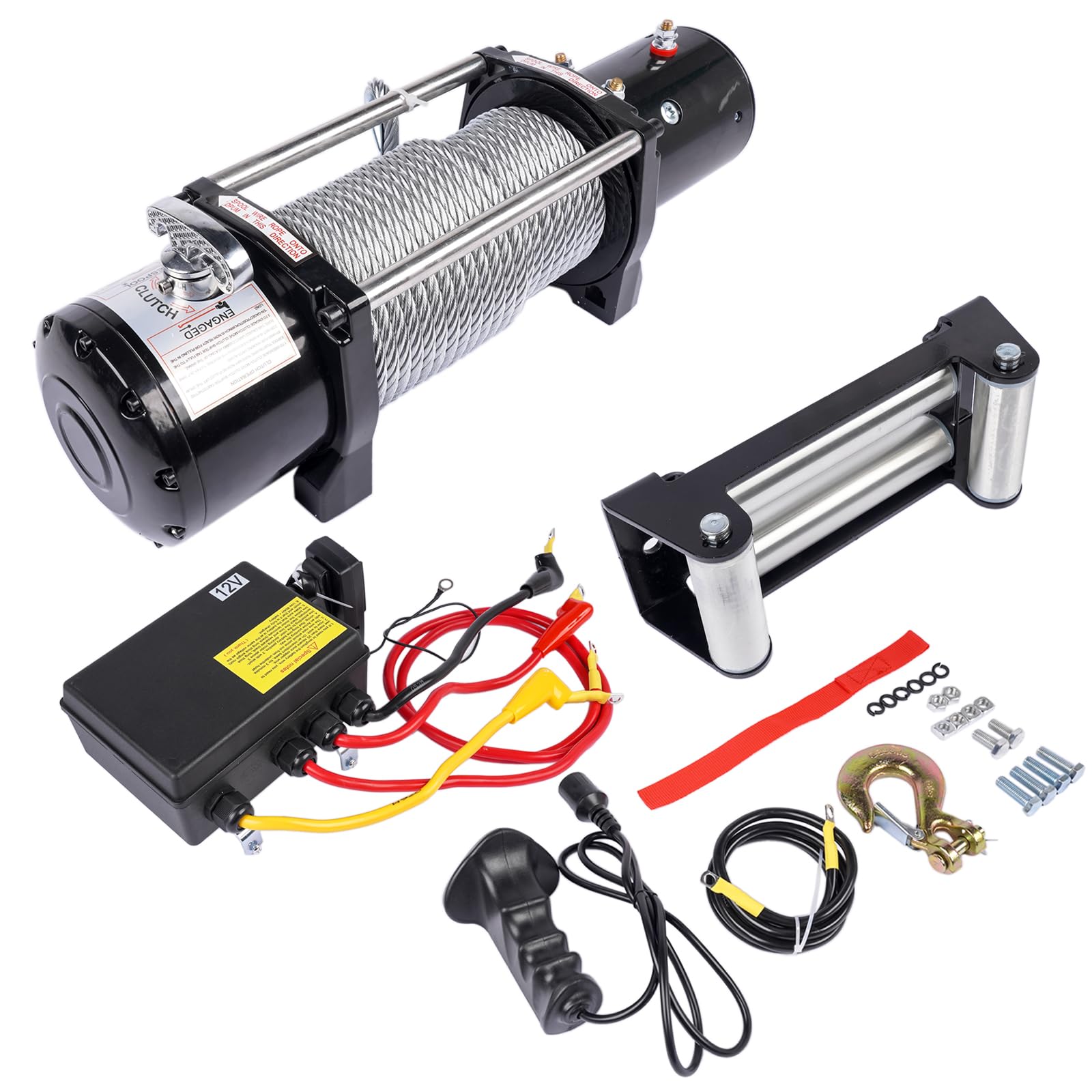 Seilhebezug Elektrische Seilwinde AP03, 12 V Gleichstrom, 13.500 lbs, 6.123 kg, PS Motor und Planetengetriebe flaschenzug