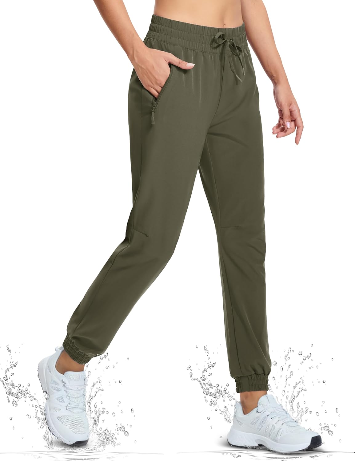 MAGCOMSEN Women's Hiking Pants Lightweight Quick Dry Athletic Running Joggers with Pockets Outdoor Travel Sweatpants - Image 3