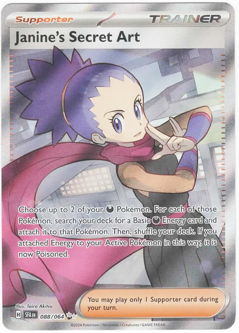 Amazon.com: Pokemon – Janine's Secret Art 088/064 - Shrouded Fable