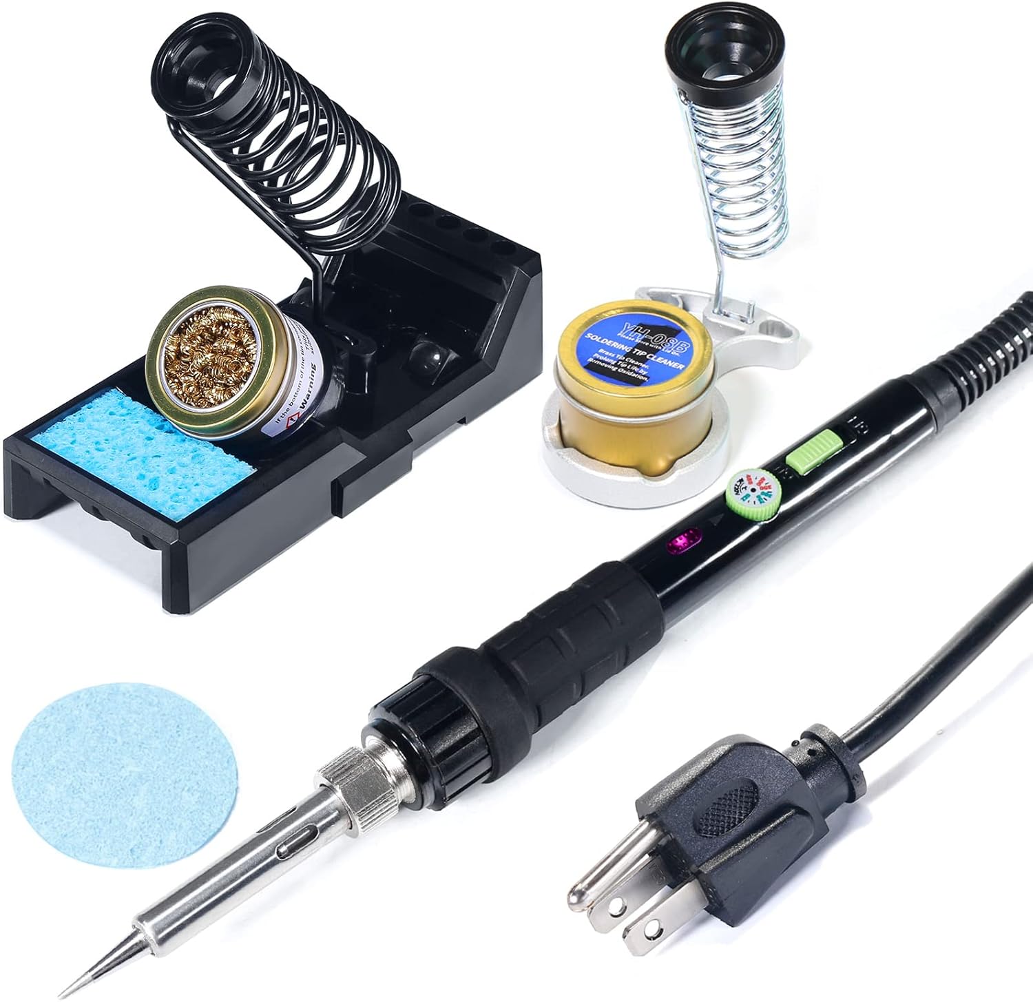YIHUA 947-III Hand Soldering Iron bundle with X-4 Premium Soldering Iron Holder (back-up option) (6 items)