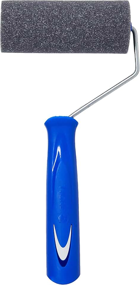 Rolo Espuma Poliéster 1340-9 com Suporte, Tigre 61340090, Cinza, 9cm