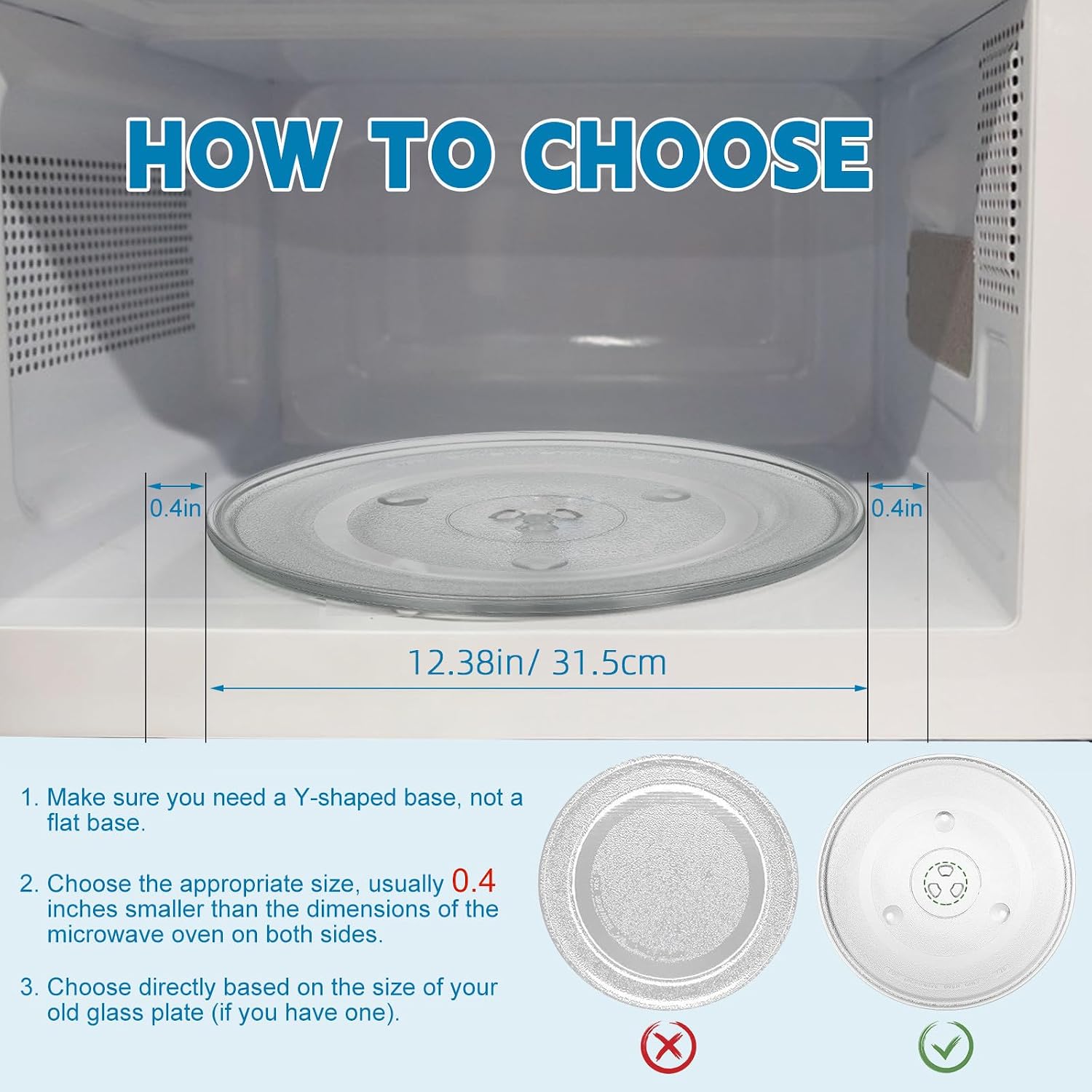 Microwave Glass Turntable Plate Replacement Part