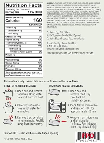 Miniatura 5 de Miss Olives - Paquete vegetariano de comidas preparadas para microondas (paquete de 6: 2 ravioles de queso, frijoles y granos del suroeste y