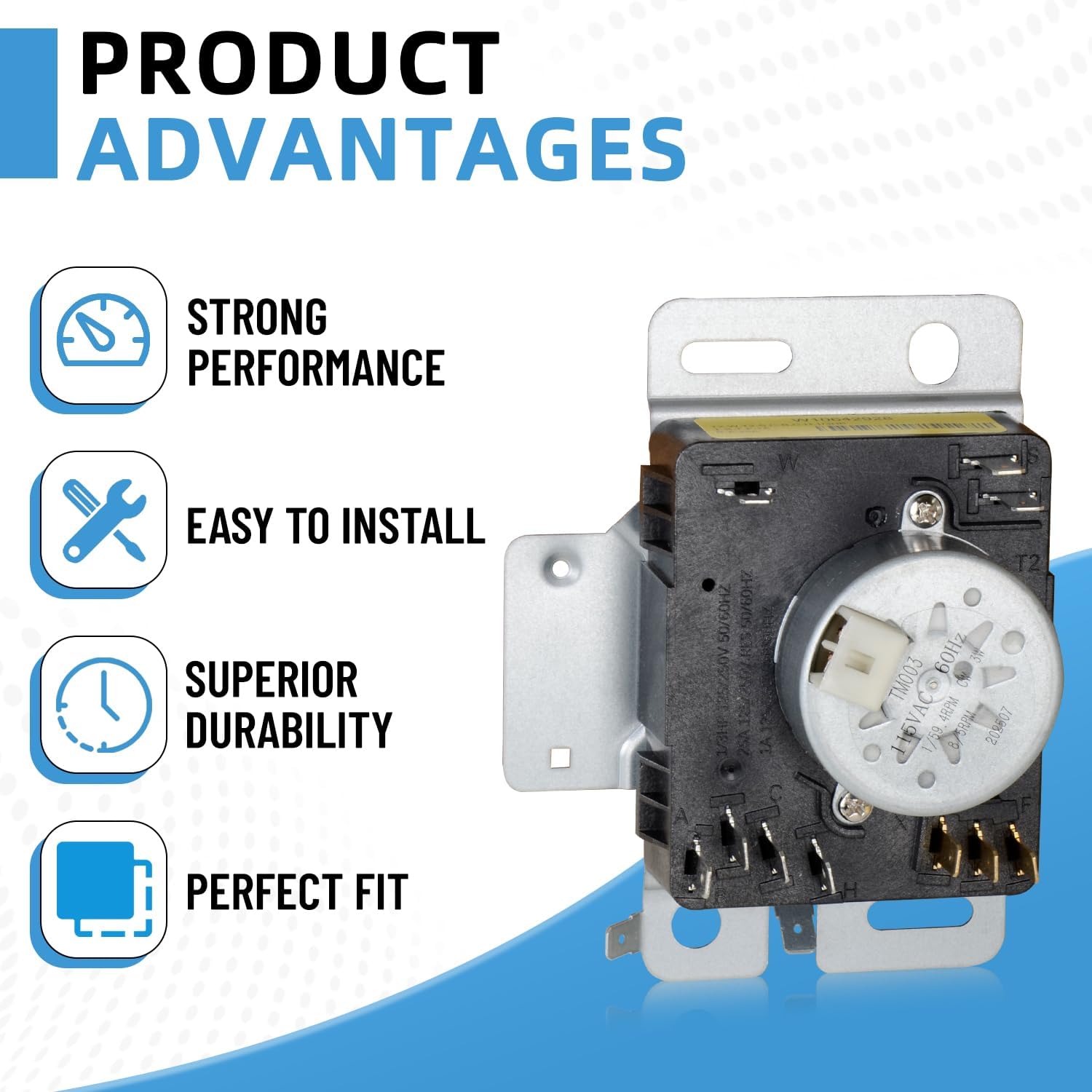 W10642928 WPW10642928 Dryer Timer Control Compatible with Maytag 7MMEDX655EW0 MEDX655DW1 MGDX655DW2 Replace 4448993 AP6023568 PS11756913 EAP11756913