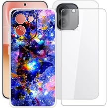 Clear Case for Vivo iQOO Z11 6.83" with 1 x Tempered Glass Screen Protector, Slim Soft TPU Shockproof X Anti-Scratch Phone Cover for Vivo iQOO Z11 - XT146