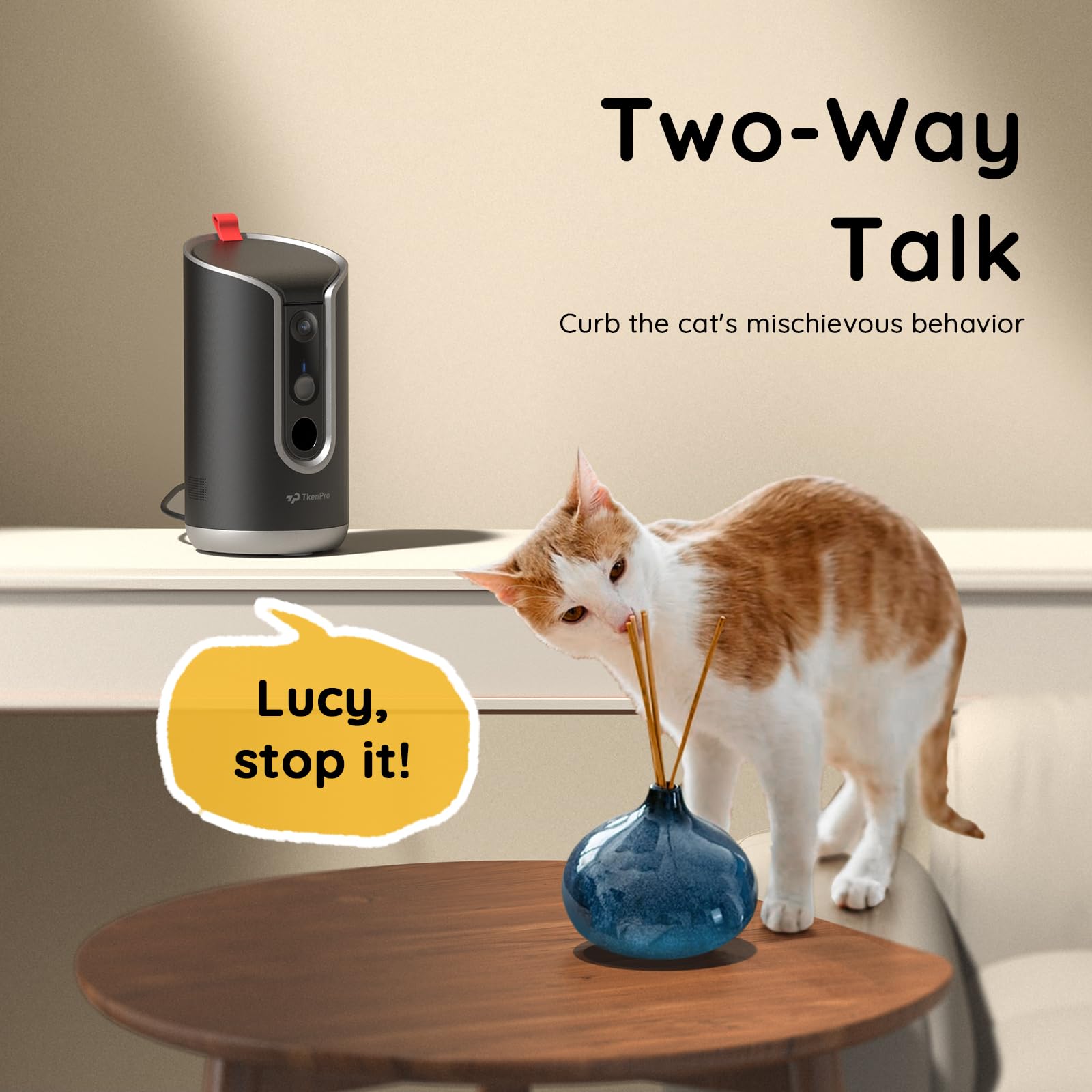 Amazon.com: TKENPRO 2K Pet Camera Treat Dispenser, AI Photo Album